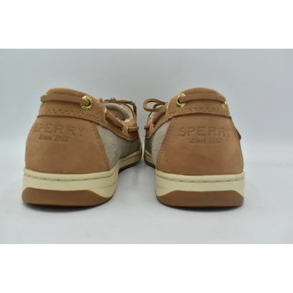 Sperry Women 7 Angelfish Grey Slip On Faux Fur Lined Boat Shoes Coquette Preppy